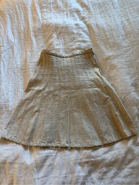 Vintage Christopher & Banks Midi Skirt in Light Tan